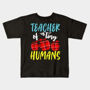 Teacher of Tiny Humans Funny Kindergarten Teacher Appreciation Gift Kids T-Shirt